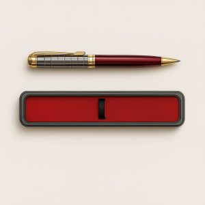 METAL PEN- Red and golden
