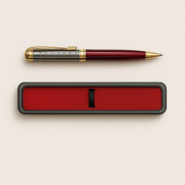 metal pen red fff METAL PEN- Red and golden